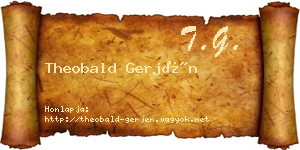 Theobald Gerjén névjegykártya